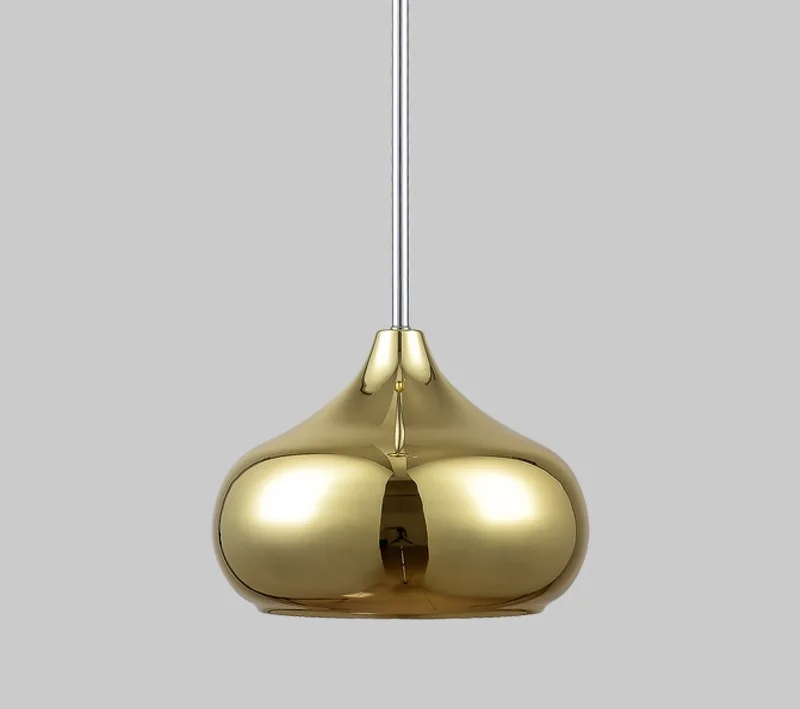 

Gilded Pendant Lights with E14 Socket / Aluminum Shade with Golden Finish of 250mm(10") Open / Kitchen Island, Food Counter Bar