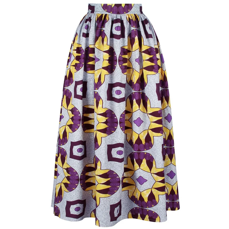 

African national style digital printing mopping loose pettiskirt wild casual skirt pleated skirt ladies skirt free shipping