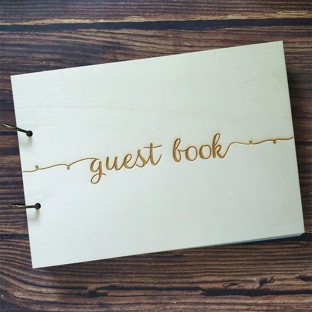 Modern Wedding Guest Book Wooden Guestbook Personalised Wood Rustic Modern Wedding Guest Book Wooden Guestbook Personalised Wood Rustic Books Support Custom