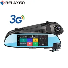 Relaxgo Android 7″ Car DVR Rearview Mirror Video Recorder Full HD 1080P Car Camera GPS Navigation Bluetooth Wifi Das Cam Parking