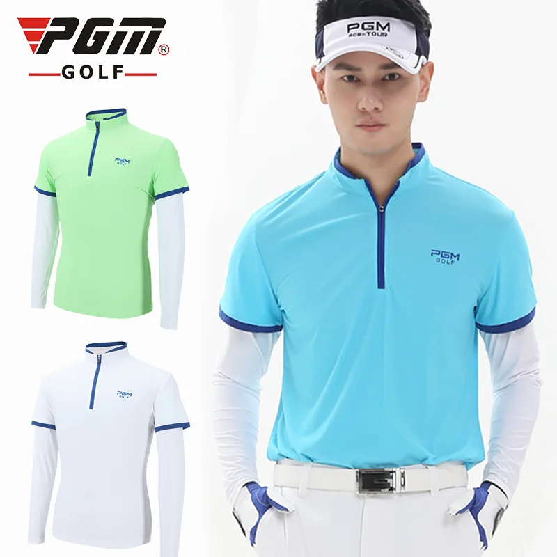 PGM Golf Ice T shirt Sportswear Outdoor Cotton Canvas Golf T shirt-in Golf Shirts from Sports 
