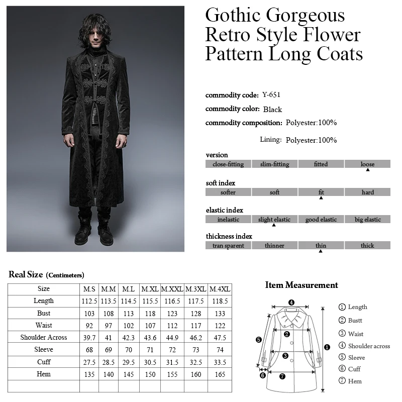 Gothic Palace Jacquard Party Vintage Paisley Klassische Männer Mäntel  Wunderschöne Retro Blume Muster Lange Jacke PUNK RAVE Y 651|Trench| -  AliExpress