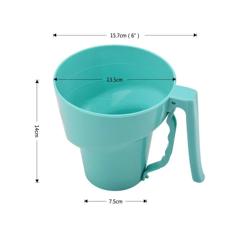 OBRKING ручной 3 чашки муки ситечко тонкой сетки сито для глазури сито для сахарной пудры кухонные инструменты для выпечки кондитерских изделий