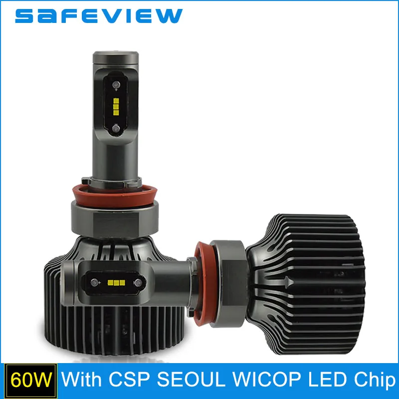 

SAFEVIEW Car Accessories H8 Car LED headlight Bulbs 30W 4200LM each bulb lamp kits With CSP SEOUL WICOP LED Chip car-styling
