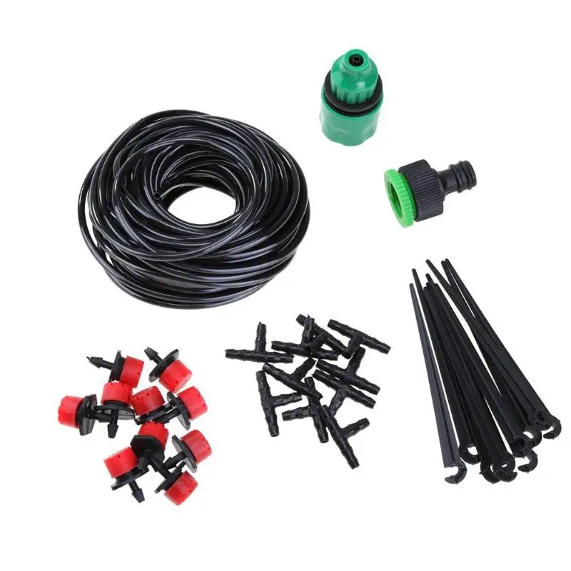 DIY Dripper Plant Self Watering Set Garden Hose Micro Drip Irrigation System Kit