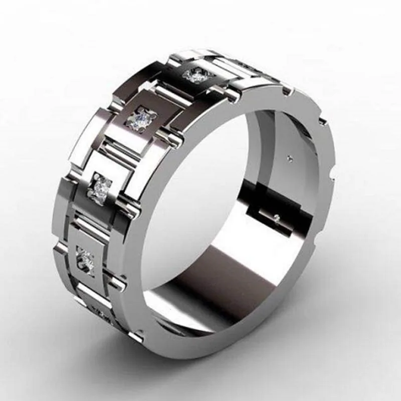 

Electronic Tattoo Men's Ring European and American Fashion Business Men's Business Rings Ball Party Gifts
