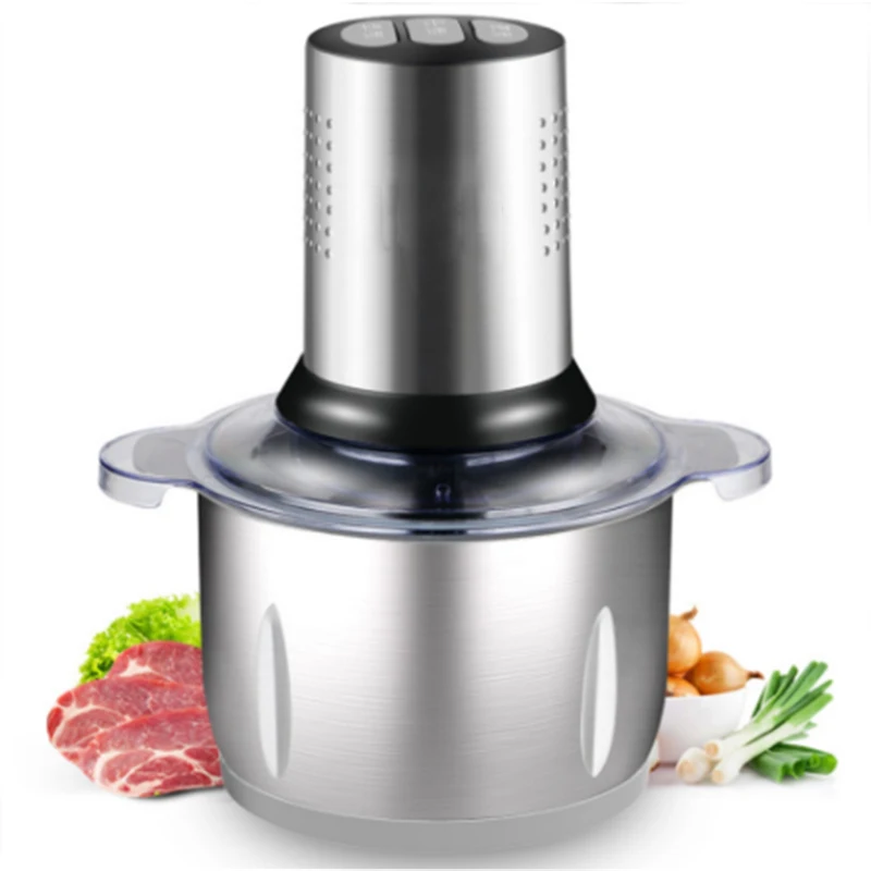 

400W 3L Stainless Steel Meat Grinder Chopper Electric Automatic Mincing Machine High-quality Household Grinder Food Processor