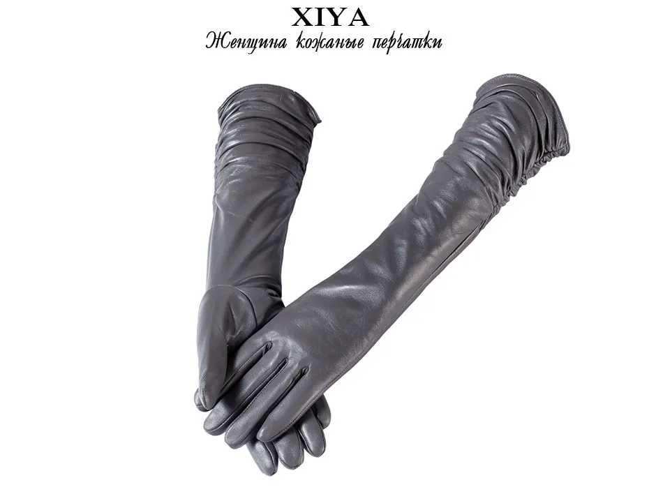 Wrist women leather gloves