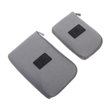 2PCS/Set Women makeup bag cosmetic cases lady clutch Make up purse organizer mesh insert bag organiser