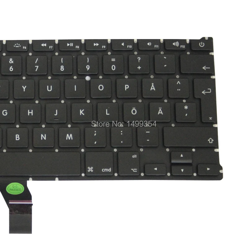 5 шт. новая A1369 A1466 шведская клавиатура для Apple Macbook Air 13 ''A1466 Швеция стандарт 2011
