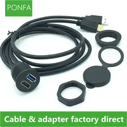 1 м/2 м HDMI и USB 3,0 разъем расширения приборной панели Панель заподлицо для автомобилей Лодка автомобиля