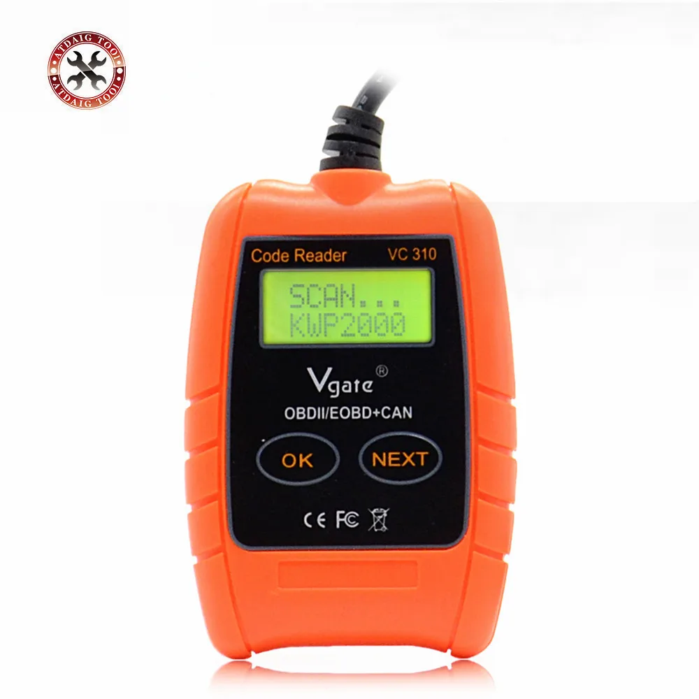 2018 Новинка Vgate VC310 компактный Универсальный ODB2 Автомобильный сканер считыватель