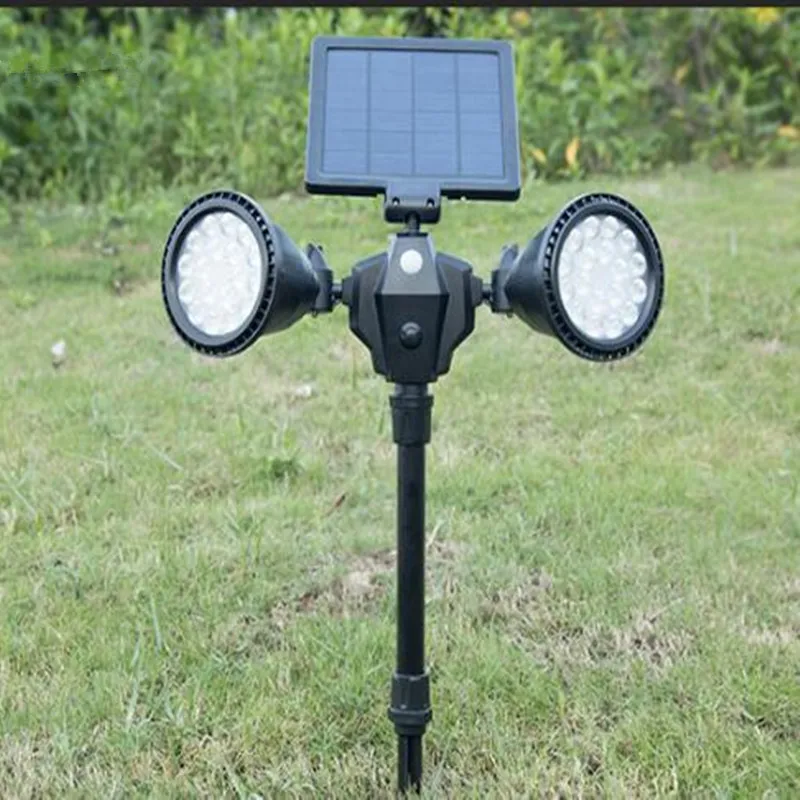 

Solar Panel LED Spike Spotlight PIR Motion Sensor Landscape Garden Yard Path Lawn Solar Lamps Outdoor Grounding Sun Light