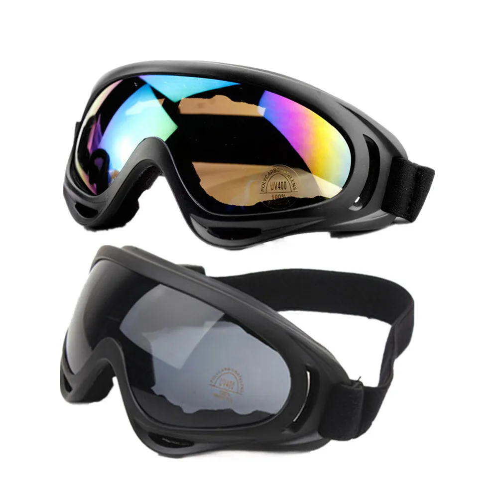 2Pc Snowboard Ski Goggles Gear Skiing Sport Glasses Anti fog UV Lens