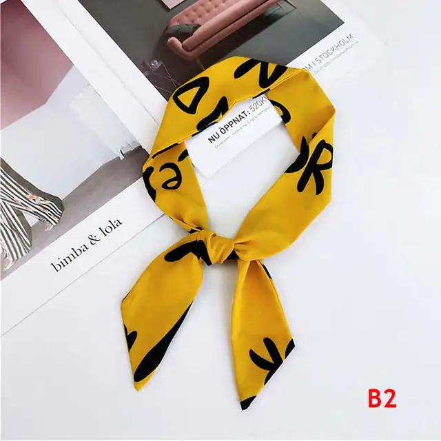 Women Elegant 90*5cm Small Silk Feel Satin Scarf Neckerchief Head-Neck Tie Band Hair Rope Bag Tie Wristband Wrap Popular Sale