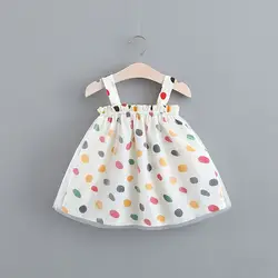 2019 платье для маленьких девочек, vestido infantil, до 3 лет, милое платье из пряжи с лямками