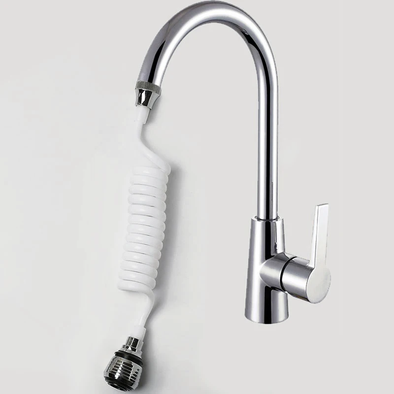 FEIGO 1Pcs Home Stretchable 50cm Water Filter Telescopic Extension Tube Kitchen Faucet Extender Water-Saving Vozzle Filter F613