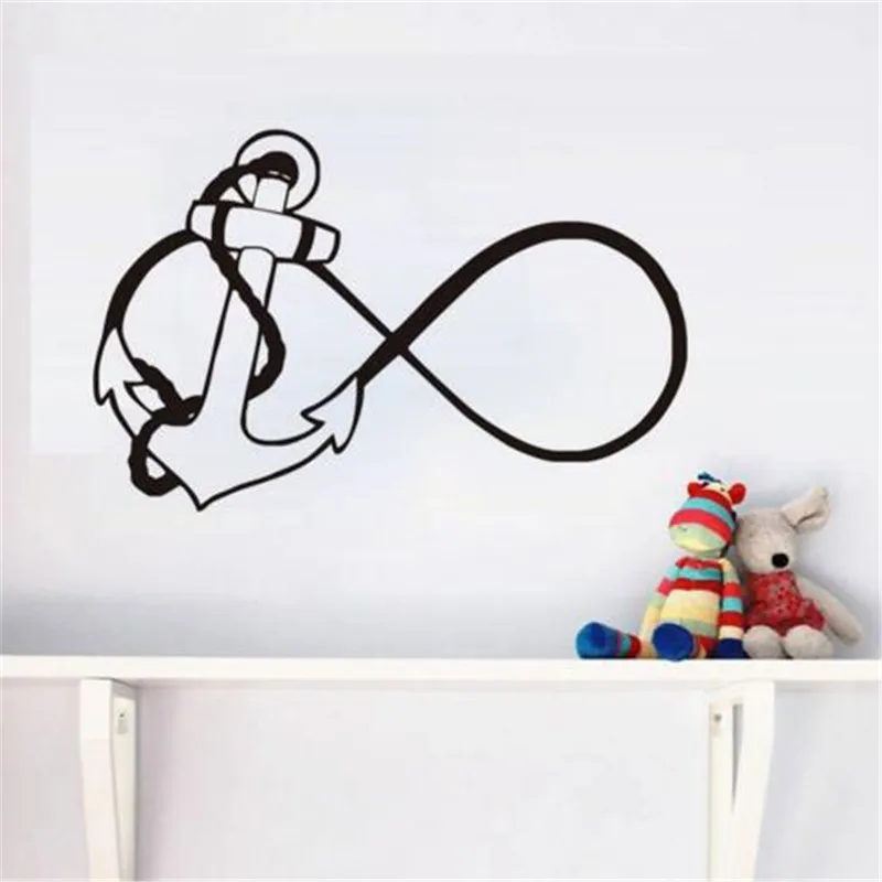 

Anchor Infinity Vinyl Wall Stickers Home Decor Creative Design Nautical Wall Decals For Kids Room