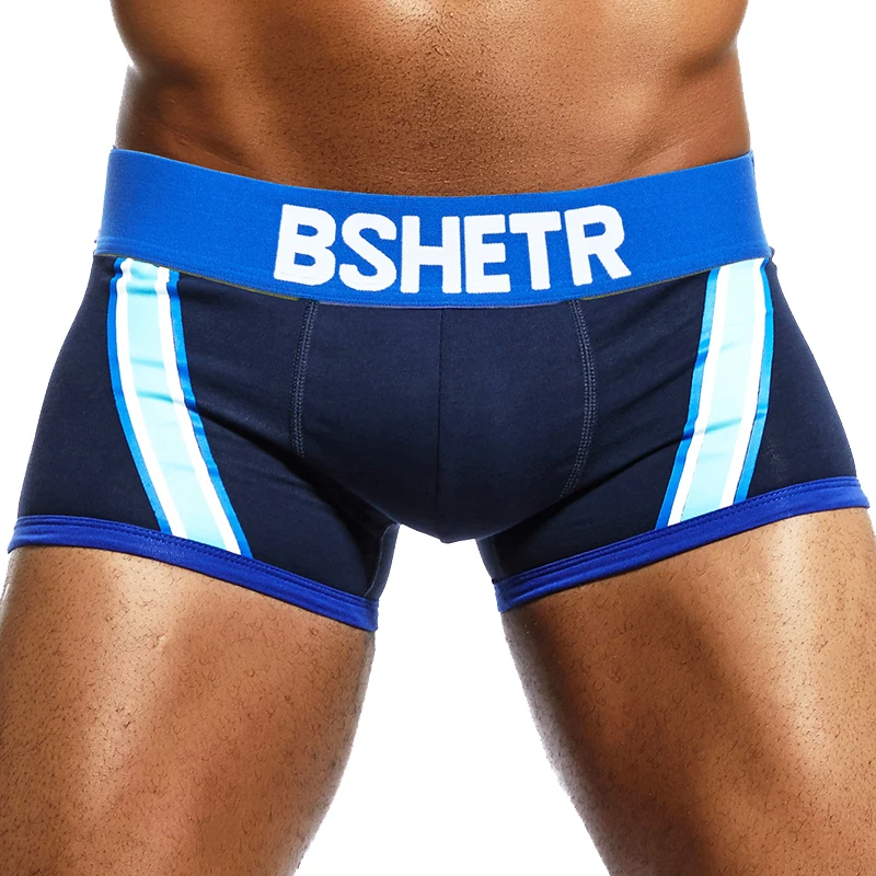 Новая мода BSHETR, фирменное Мужское нижнее белье, боксеры, хлопок, трусы, дышащие шорты, домашняя одежда, мужские боксеры, сексуальные трусы