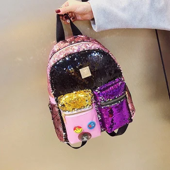 

2019 Personality Trend Backpack Large Capacity Colorful Sequins Decorative Backpack Multi-function Fashion Wild Bag Diaper Bags