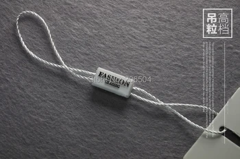 

Good quality black hang tag string in apparel,hang tag strings cord for garment,stringing price hangtag or seal tag DHDL511