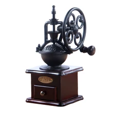 Ретро и без усилий Бытовая кофемолка ручной встряхивание кофе мельница Abrader Трубач колесо железа