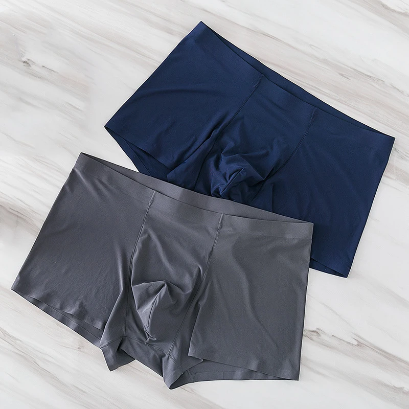 

Nylon Men Boxers Seamless Silk Antibacterial Boxers Underwear Spandex Plus size Male Panties Shorts Slips XXXL