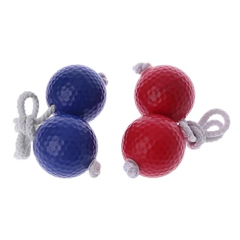 

Hot 42mm Ladder Golf Ball Bola Strands Red Blue Get Out Practice 6mm String Ball