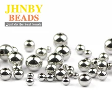 JHNBY – perles d'espacement en acier inoxydable, 4 styles, 3/4/6/8MM, rondes en métal pour bracelets de bijoux, fabrication de résultats de bricolage