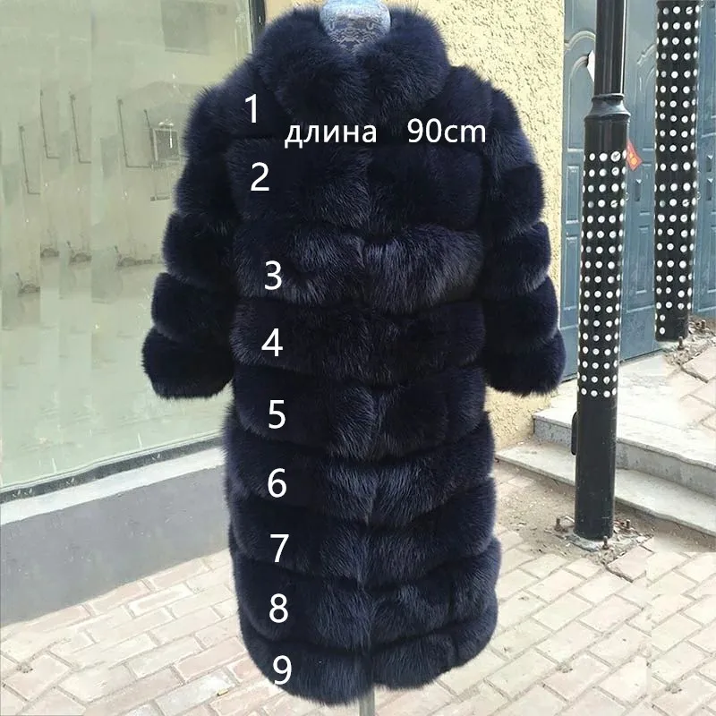 Настоящее Новое Брендовое пальто из лисьего меха, зимняя теплая одежда, модный стиль, Настоящее натуральное пальто из лисьего меха для женщин, большая рекламная акция размера плюс