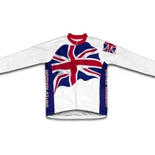 Флаг Великобритании Велоспорт Джерси с длинными рукавами Зимняя Теплая Флисовая одежда для велоспорта/одежда зимние велосипедные рубашки/майки
