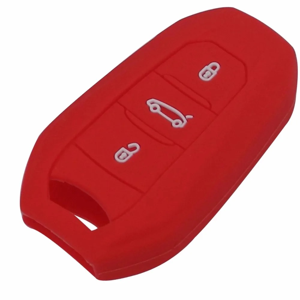 3Buttons Silicone Key Case Cover jingyuqin For Peugeot 508 301 2008 3008 4008 407 408 Citroen C5 C6 C4L CACTUS C3XR DS Smart Key key case key case cover remote control case cover