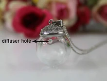 3pcs 16MM Perfume Ball Pendant With Diffuser Hole,Fragrance Pendants,essential oil vial necklace,Perfume Bottle Jewelry