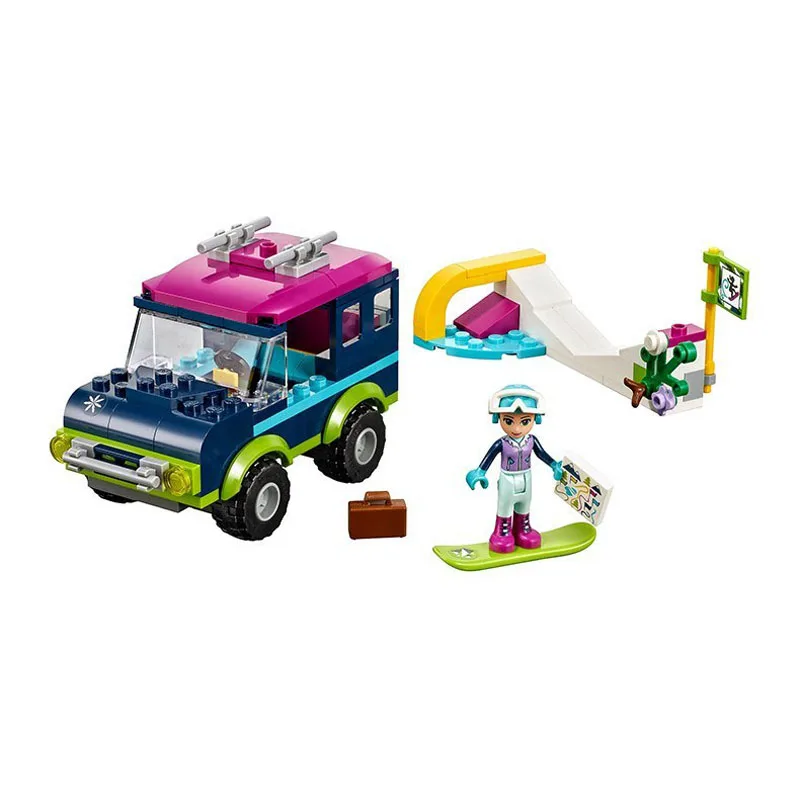 gifts Pogo Bela 10728 144PCS+ Girls Friends Ski Resort Off-road Vehicle Building Blocks Bricks Compatible with Legoe Toys