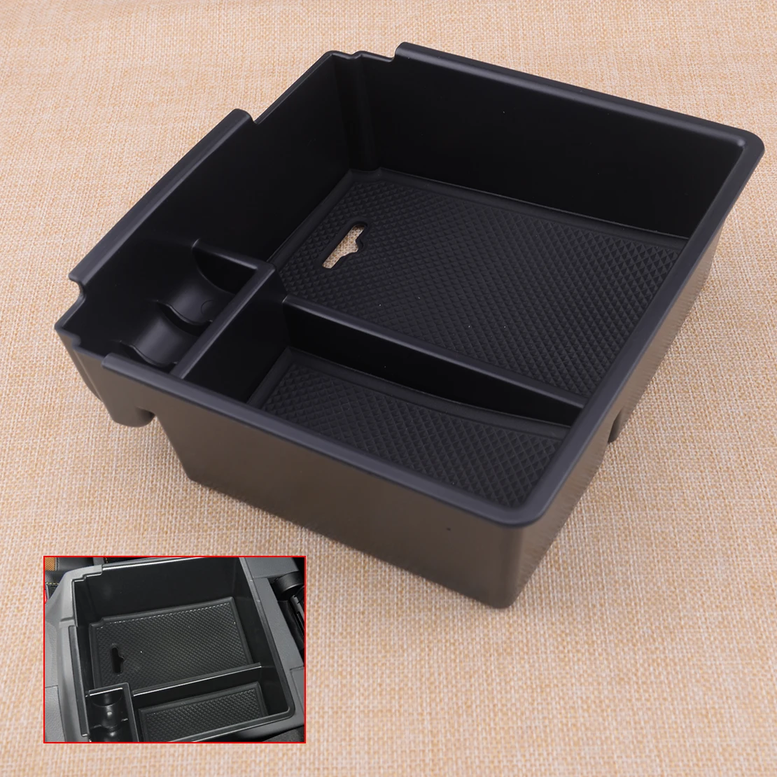 

CITALL ABS Car Armrest Storage Box Center Console Glove Tray Case Fit for Ford Ranger 2012 2013 2014 2015 2016 2017 2018
