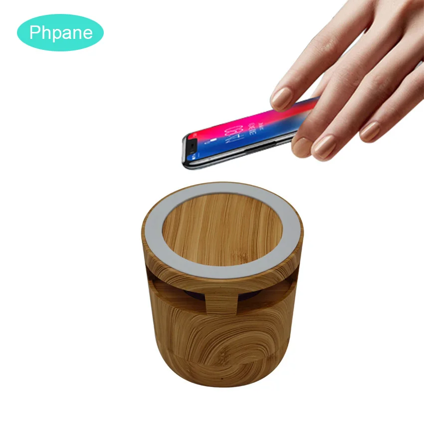 

2 in 1 Wireless Bluetooth Speaker with Universal QI Wireless Mobile Charger Support For HUAWEI P30pro Xiaomi Htc Samsung IPHONE