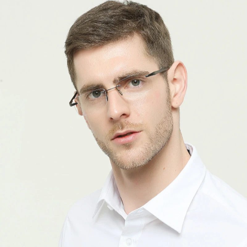 Ultra light TR90 Reading Glasses Unisex Anti fitigue Eyewear Frameless Clear Lens Eyeglasses