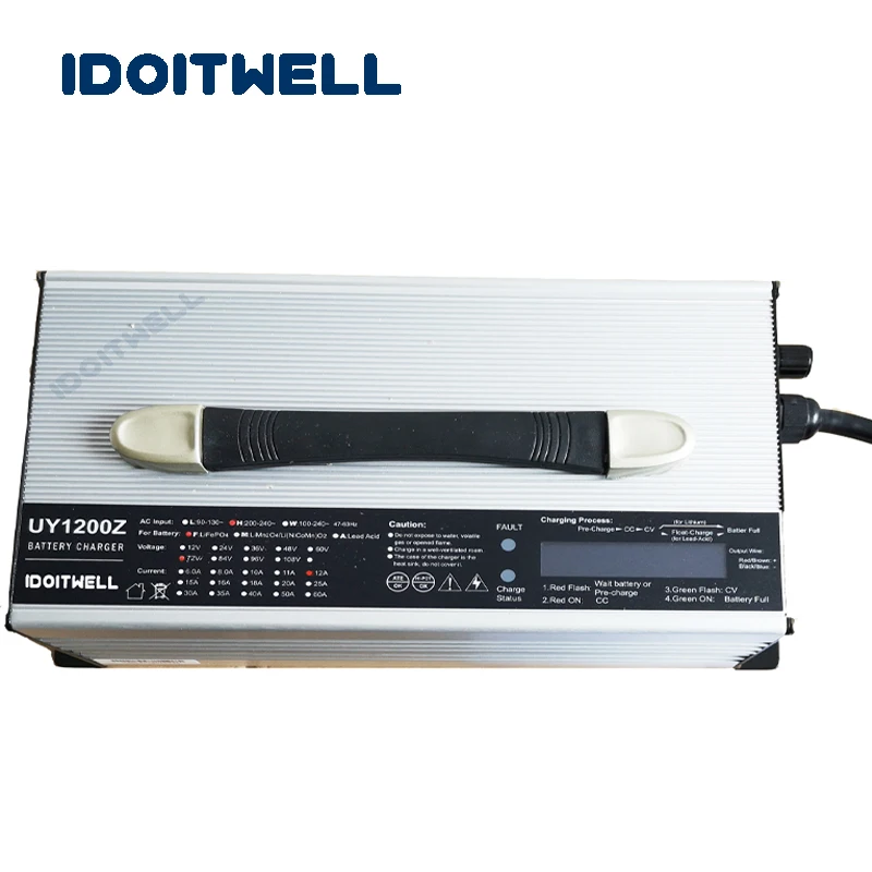 

High quality 14S li ion battery charger 58.8V 24A 20A 15A current adjustable 48V lithium battery pack charger with LCD display
