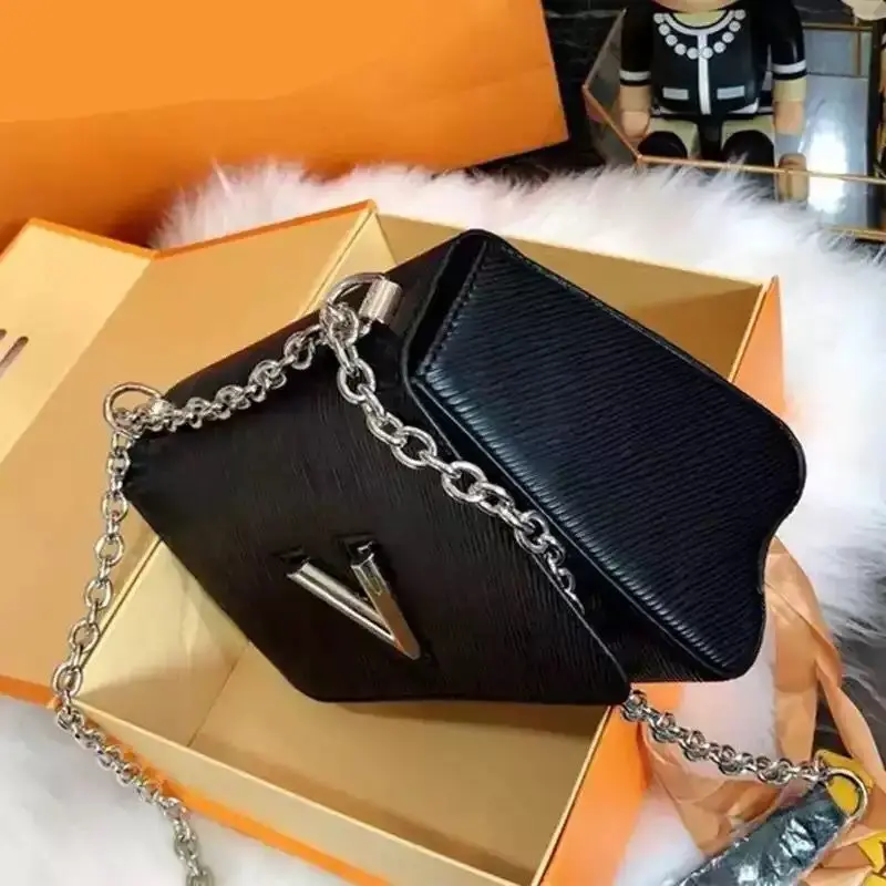 

Luxury Famous Designer Brand Logo Women Leather Handbags High Quality Genuine Leather Chain Shoulder Messenger lux Louis Bags