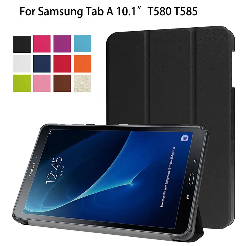 Ultra Slim Folding Flip Leather Case For Samsung Galaxy Tab A A6 10.1