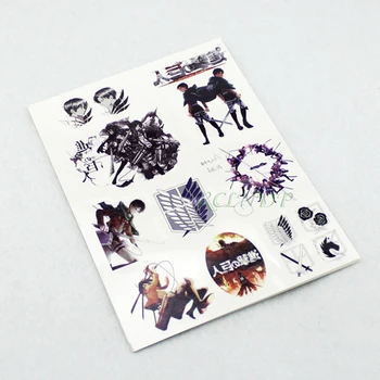 

Waterproof Temporary Tattoo Stickers Attack on Titan Mikasa Ackerman Fake Tatto Flash Tatoo hand foot arm for kids women men