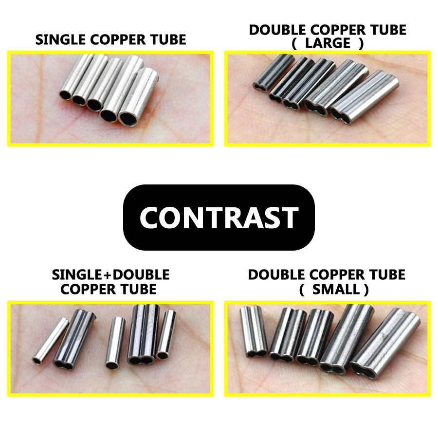 Круглая медная рыболовная леска смешанного размера, алюминиевая ОБЖИМНАЯ втулка, медная трубка 0,8 мм-2,6 мм, морские рыболовные принадлежности, леска, трубка