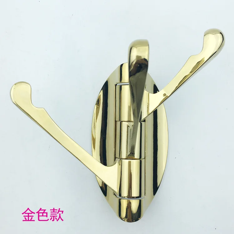 

Bathroom Accessories Aluminum Viscose Robe Hook Swivel Bathroom Hang Clothes Hook Black Finish Coat Hook Wall Mounted