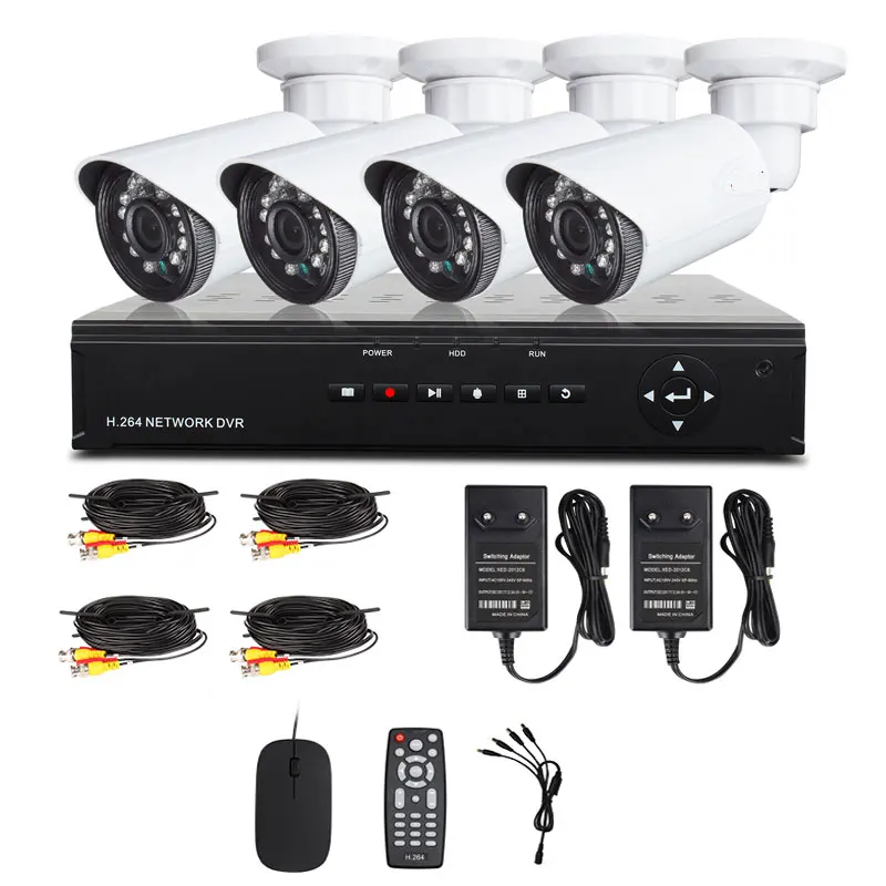 4CH CCTV System 4 Channel HDMI DVR 4PCS 700TVL IR Weatherproof Security Camera Home Security System Surveillance Kits