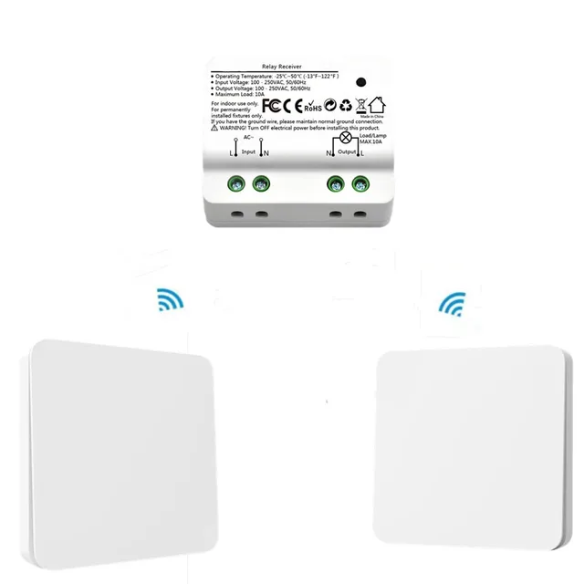 Wireless Light Switch Wall Remote Control Lamps Up To Wireless Light Switch Wall Remote Control Lamps Up To 30m No Battery