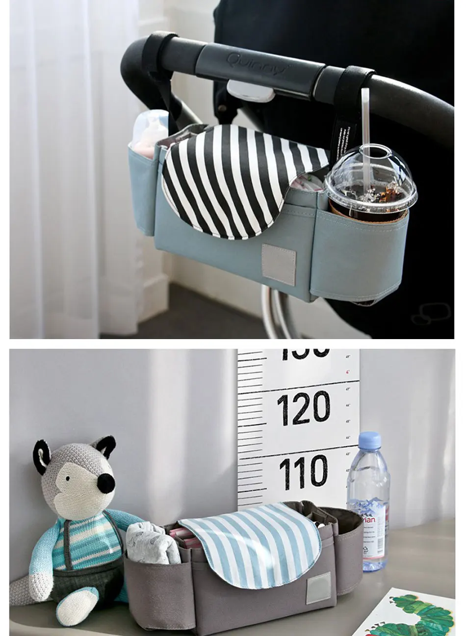 Baby Stroller Accessoris Bag New Cup Bag Stroller Organizer Baby Carriage Pram Buggy Cart Bottle Bag Car Bag 
