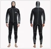 Double Warm Professional 5MM 2-Piece Neoprene Scuba Dive Wetsuit With Hood Zipper Split Spearfishing Wet Suit For Men Equipment ► Photo 2/3