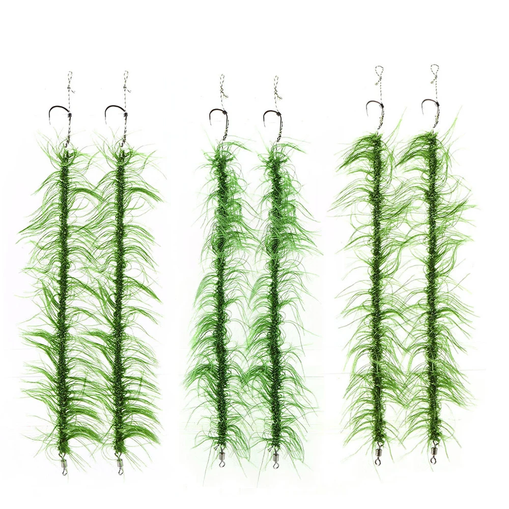 6 PCS Carp Fishing Hair Rig Braid Fishing Line Simulated Artificial Sea