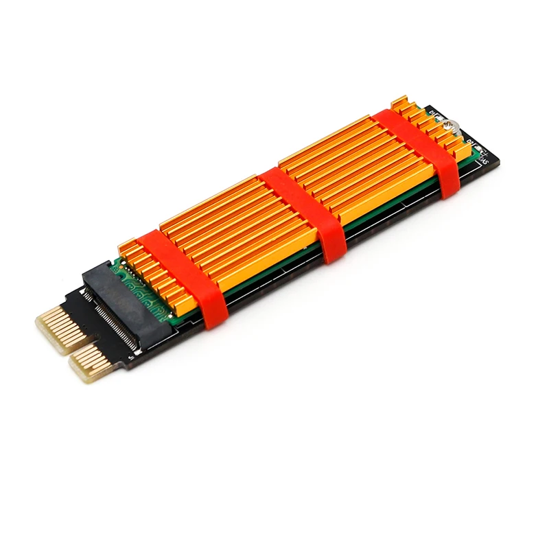 Переходник PCIE M2 переходник PCI Express E X1 на M.2 NVMe M Key Riser алюминиевый радиатор