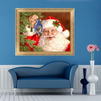 

5D Diamond DIY Painting Father Christmas Embroidery Cross Stitch Home Wall Decor